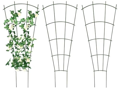 Supporto per rampicanti da giardino, traliccio per piante rampicanti per balcone giardino terrazza, supporto stabile per vaso, supporto per piante da giardino, griglia per piante per peonie, ortensie
