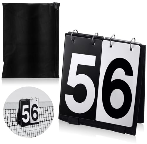Sonwyoung 1 Pack Over Net Tennis Score Keeper Flip Scoreboards Portable