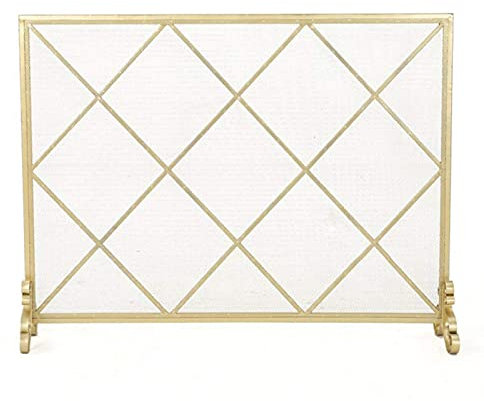 Kaminschutzgitter der gehobenen Klasse, extra breites Herdplatten Feuerschutzgitter aus feuerfestem Maschendraht im Retro Stil mit Füßen, für Herd, Kamin, Gasfeuer,