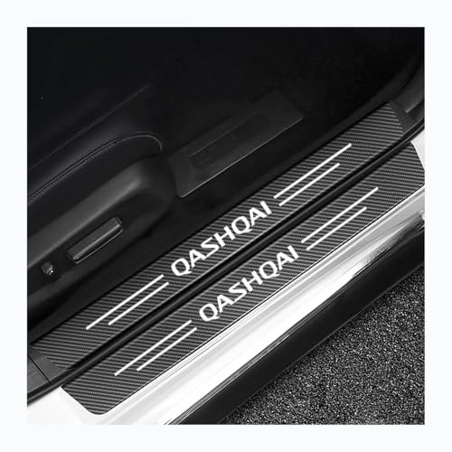 Car Door Sill Protector Strips for Nissan Qashqai 4Pcs Anti Scratch Carbon Fiber Auto Threshold Protective Film Kick Plates Stickers Styling Decorative Accessories