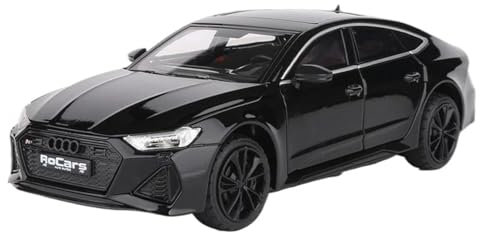 1 24 Für Audi RS7 Coupe Legierung Auto Modell Diecast Metall Spielzeug Sport Auto Sound Licht Fahrzeuge Modell Sammlungen Druckgussmodelle Motorfahrzeuge(Schwarz)