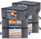 Withosent 6 Piezas Cajas Almacenaje Ropa, 35L Gran Bolsa Almacenamiento Ropa de Tela no Tejida, Organizador Armario Plegable con Mango para Debajo de la Cama, Mantas, Edredones