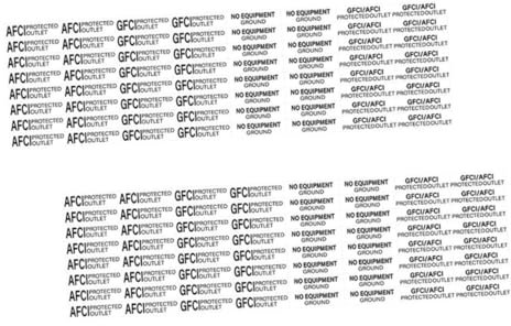 Gadpiparty 2 Sheets Outlet Stickers of Safety Reminder Labels for Electrical Sockets Reusable Plug Labels for Home Office Use Easy Application Versatile Protection Against Water Damage