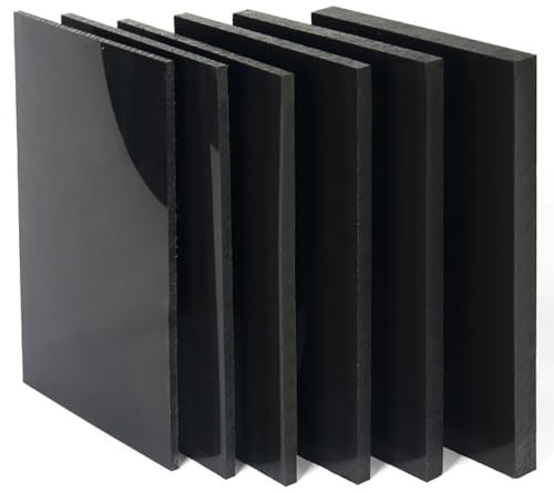 TIHONORI Plaque Polypropylène Noire 15mm – Panneau Plastique Renforcé pour Socles Techniques, Ateliers, Cloisons de Structure,20×50cm