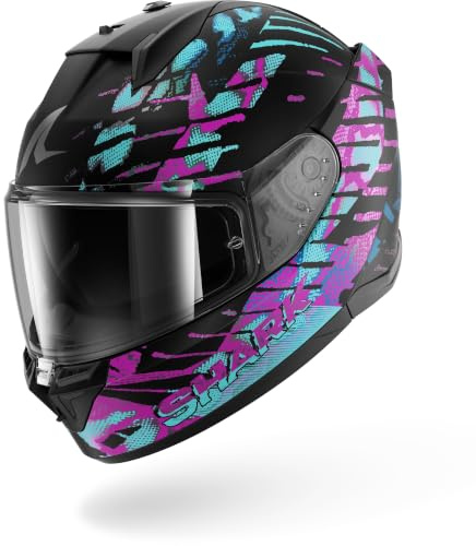 Shark, Integraler Motorradhelm D-SKWAL 3 REPTAIA Black Cameleon Black KXK, S