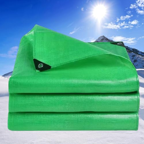 Flycn Cover All Bâche à Oeillets, 1.5x3m 220g/m², Bâche de Protection pour Bois, Meubles de Jardin, Voitures, Piscines, Bateaux, Camping, Bâche Imperméable et Indéchirable PE Vert