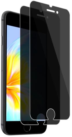Carantee Sichtschutz für Panzerglas für iphone SE /8/7/6/6s Schutzfolie, 2 Stück Privacy Blickschutz Displayschutz, Anti-Spähen 9H Härte, HDBlasenfrei, für Großraumbüro Bahn Café