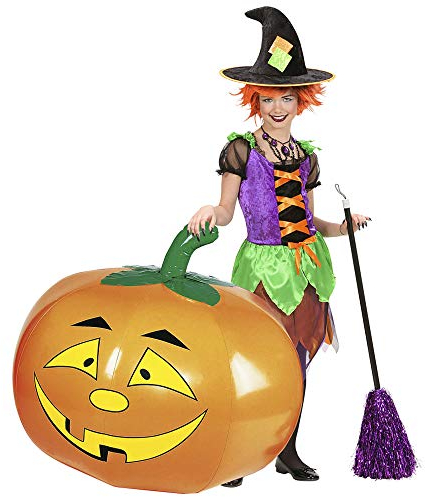 W WIDMANN MILANO Party Fashion, Riesige aufblasbare Kürbis, Maße 110 x 75 cm, aus langlebigen Materialien, vielseitig einsetzbar für Halloween und Karneval, sicher für Kinder ab 3 Jahren