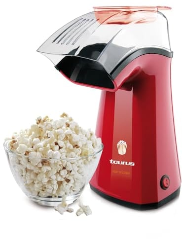 Taurus Pop'N'Corn Máquina para Hacer Palomitas, 1100 W, Plástico, Rojo