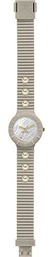 HIP HOP Orologio HWU0495 DONNA PEARLS quadrante MADREPERLA BIANCO movimento SOLO TEMPO - 3 LANCETTE QUARZO e CINTURINO SILICONE BEIGE
