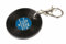 Miniblings Schallplatte LP Vinyl Charm Zipper Pull Musik DJ Disko blau - Handmade Modeschmuck I Kettenanhänger versilbert - Bettelanhänger Bettelarmband - Anhänger für Armband