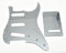 KAISH Schlagbrett im ST/Stratocaster-Stil, 11 Löcher, SSS Pickguard mit ST-Rückplatte, Tremolo-Abdeckung für USA/Mexiko-Stratocaster/Stratocaster, silberfarbener Spiegel