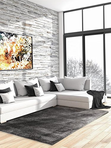 benuta Shaggy Hochflor Teppich Cosy Taupe 80x150 cm | Langflor Teppich für Schlafzimmer und Wohnzimmer