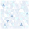 murando - Vlies Tapete 10m Foto Schlafzimmer Wohnzimmer Moderne Vliestapete XXL Wandtapete Motivtapeten Bildtapete Wand Dekoration - geometrisch Dreiecke blau weiß f-B-0177-j-d