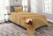 ABAKUHAUS Muscheln Tagesdecke Set, Muscheln Yellow Sand, Set mit Kissenbezug Maschienenwaschbar, für Einzelbetten 170 x 220 cm, Sandbraun