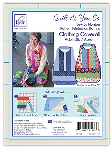 June Tailor Quilt As You Go Coverall/Adult Bib/Apron, Fabric, Multi