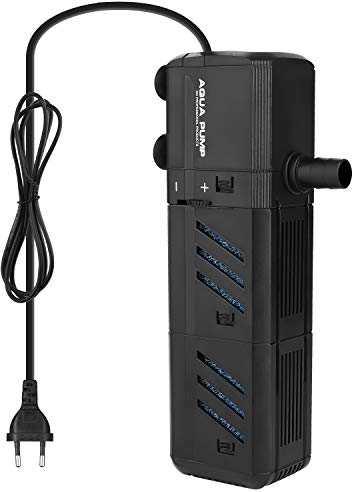 Aquarium Internal Filter 8W, Einstellbarer Aquarium innenfilter mit 800L/H Wasserpumpe für 150-300L Aquarium
