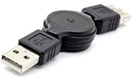 SM-PC® 0,8m USB 2.0 Kabel A-A(Buchse) - Aufroll-Kabel Verlängerung #485