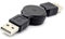 SM-PC® 0,8m USB 2.0 Kabel A-A(Buchse) - Aufroll-Kabel Verlängerung #485