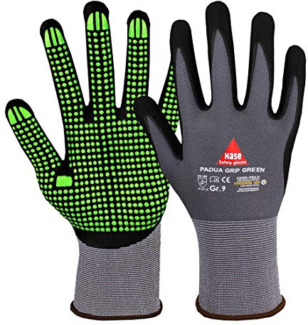 Hase Sicherheitshandschuhe Padua Grip green Größe 10, Nitril Foam