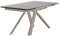 Meubletmoi Cassandra rechteckiger Esstisch, ausziehbar, 160/240 cm, Glas, Taupe