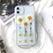 Tybiky iPhone 11 Case for Apple iPhone 11 Transparent Rubber Case Colorful Dried Flowers Handmade Protective Cover for Apple iPhone 11 3 Flowers