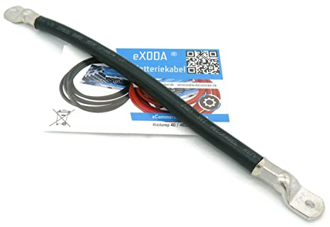 eXODA Câble de batterie 30cm câble d'alimentation en cuivre 70 mm² avec cosses à œillets M6