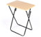 LIVIVO Folding Tray Side Table - Maple Wood Effect - Fold Up End Table for Living Room or Kitchen - Sturdy Metal Frame & Wood Top No Assembly Required
