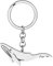 DALANE Edelstahl Wal Schlüsselanhänger Fisch Schlüsselanbund Ozean Leben Schmuck Wal Geschenke für Damen Mädchen (Versilberte B)