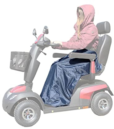 FabaCare Regenschürze für Scooter, Beinschutzdecke, Scooterschürze, Polar-Fleece Innenfutter, Beckengurt mit Magnetschloss, Wetterfest