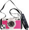 QoKcoahn Emily in Paris Phone Case für iPhone 12 mini, Nette 3D-Vintage Kamera Handyhülle mit Lanyard Schultergurt Einzigartige Coole Silikon PC Hülle Mädchen Frauen für iPhone 12 mini Rosarot