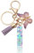 CHUQING Porte-clés avec lettre initiale pour fille - Cadeau pour femme - Papillon violet, Lila-i, S