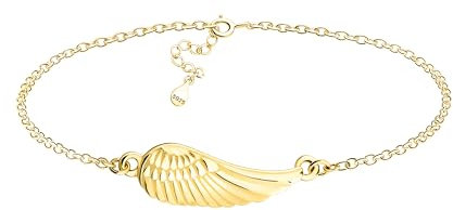 Sofia Milani - Damen Armband 925 Silber - vergoldet/golden - Feder Anhänger - B0359
