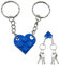 2 Pcs porte clef couple,porte clé couple,Porte Clef Couple Coeur,porte-clés pour couple avec véritables briques,Porte Cle Amour,cadeaux Valentin Anniversaire,Idee Cadeau Couple Noël pour Femme Homme