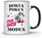 Einhorn Tasse Büro - Hokus Pokus FCK dich Modus - Humor Spaß frech Büro Kollegen Spruch Einhörner (Black Rim)
