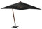 Myheimly Ampelschirm mit Mast Schwarz 3x3 m Massivholz Tanne