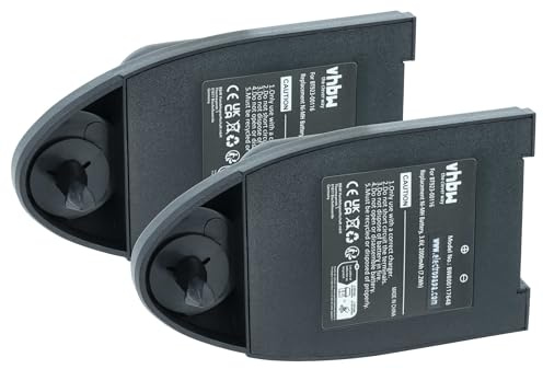 vhbw 2X Akku kompatibel mit Cattron-Theimeg Excalibur Remote Industrie-Funkfernsteuerung Fernbedienung (2000 mAh, 3,6 V, NiMH) - Schwarz