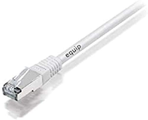 Equip Quip Patchkabel RJ45 S/FTP Cat6A 10.00m Weiss (SSTP) PIMF HF Polybeutel