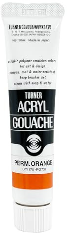 20ml Turner Acrylic Gouache Permanent Orange 14