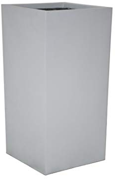 Blumenkübel d. GARTENSCHAU Baden-WÜRTT. aus Fiberglas in betongrau - Größe (LxBxH): 30x30x60 cm, Pflanzkübel, Pflanztöpfe