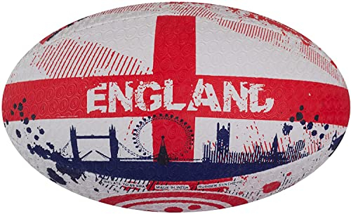 OPTIMUM Men's Nations Rugby Ball, Size 4, Mehrfarbig-England, 4