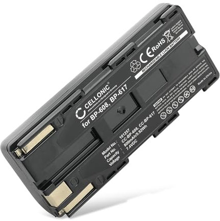 CELLONIC, Batterie pour Caméra, Compatible avec Canon G-1500, V60Hi, ES-300V, DV-MV20, G-1000 (7.4V, 800mAh)