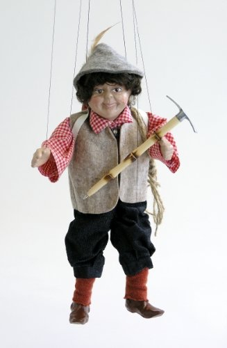 DECO DIRECT Marionette Wanderer, Puppenwanderer, MARIONETTE, Keramik, 35 cm, Kleinkind