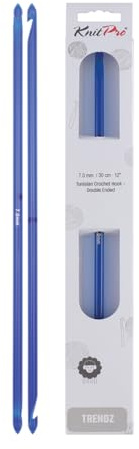 Knit Pro KP51425 7 mm Double Ended Traditional Tunisian Crochet Hook, Multi-Colour