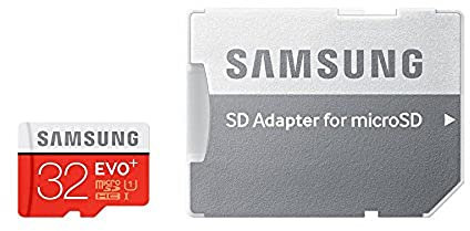 Samsung 32 Go Carte mémoire EVO Plus Micro SD Classe 10 avec adaptateur SD