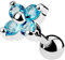 Piercingfaktor Piercing Ohr aus Chirurgenstahl Helix Tragus Ohrpiercing Cartilage Barbell Stecker Kristall Blume Aqua