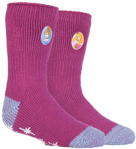 HEAT HOLDERS Girls 1 Pair Disney Princess Slipper Socks with Grip