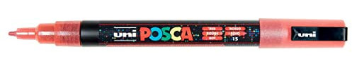 Uni Pc-3M Posca Marker Glitter Red