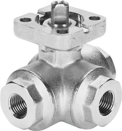 VZBA-11/2-GGG-63-32T-F0405-V4V4T (1692229) Kugelhahn Konstruktiver Aufbau:3-Wege-KugelhahnT-Bohrung