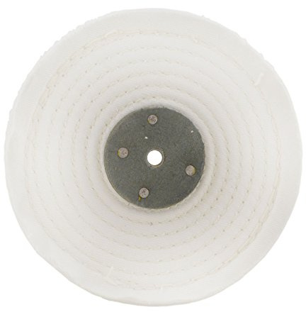 White Close Stitched Metal Polishing Buffing Mop 6 x 1 2 Section 2nd Stage